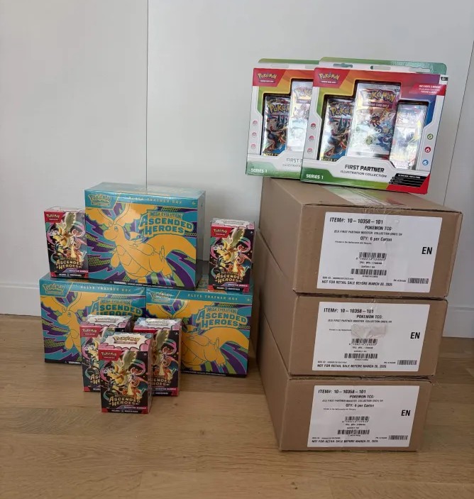 Pokémon-produkter og forseglede butikskasser